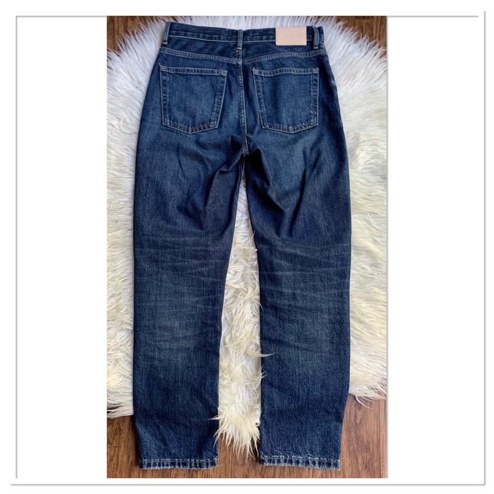 Everlane The Cheeky Jeans Cropped Distressed Button Fly Blue Size 25 - Picture 4 of 8